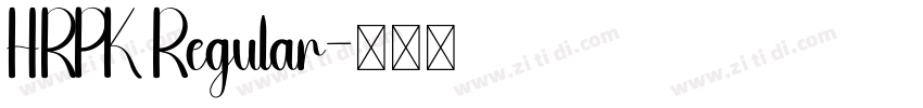 HRPK Regular字体转换